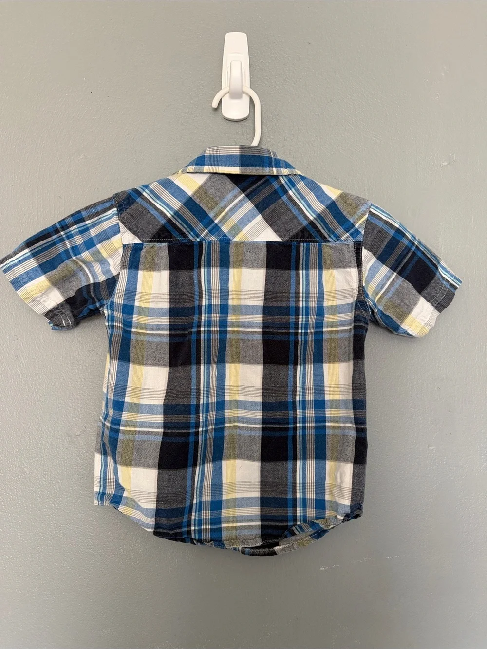 Arizona Jean Co. Boys Classic Plaid Short Sleeve Button-Down 100% CottonShirt 3T